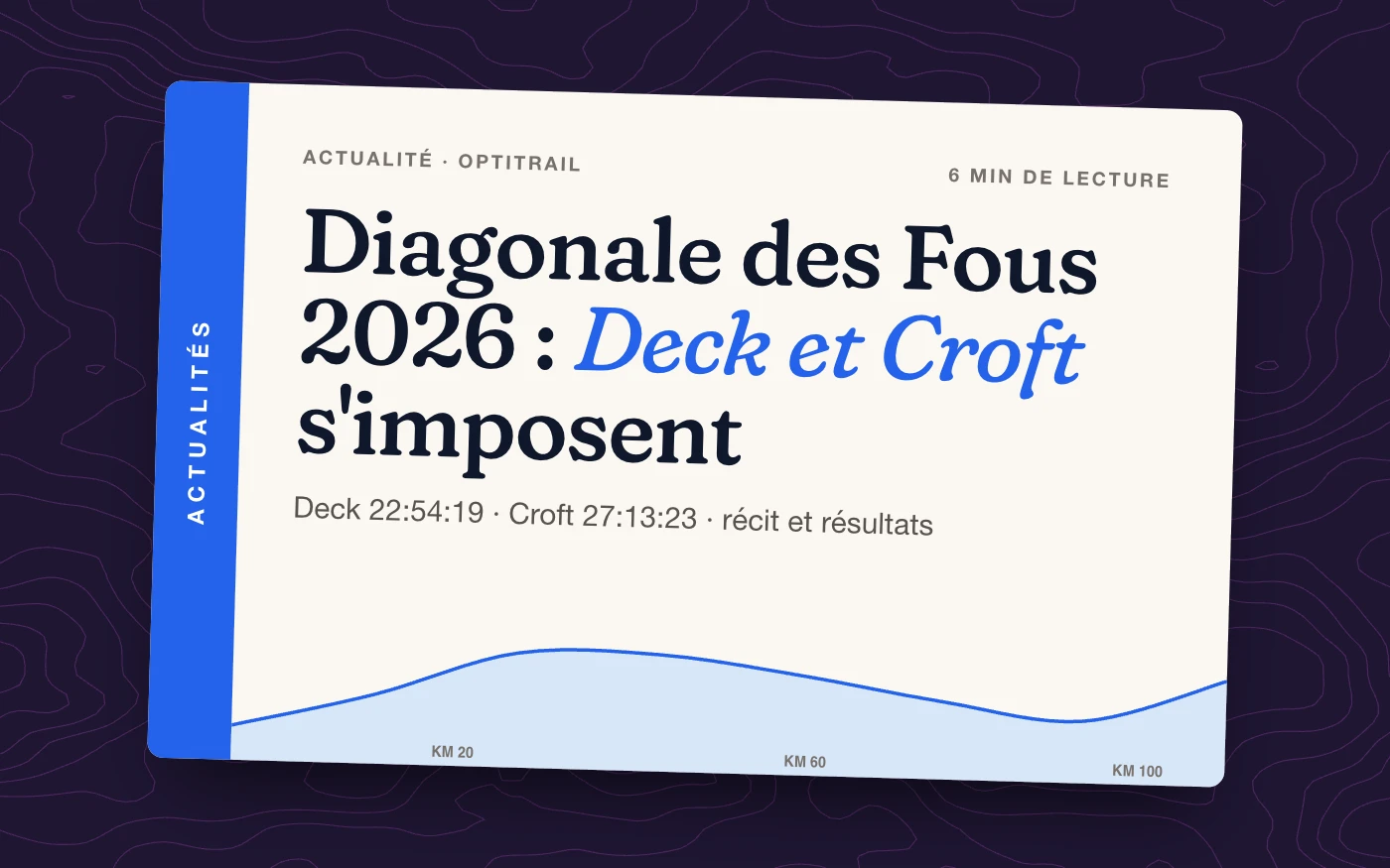 Diagonale des Fous 2026 : Hugo Deck et Ruth Croft s'imposent