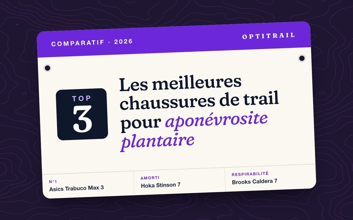 Meilleures chaussures de trail pour aponévrosite (2026)