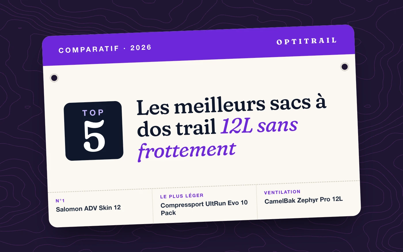 Meilleurs sacs à dos trail 12L sans frottement (2026)